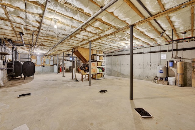 435 Allen Ave, South Kingstown, RI 02879 - unfinished below grade area with heating fuel, a water pressure tank, electric panel, and a water softener system