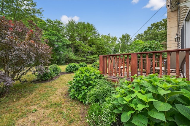 435 Allen Ave, South Kingstown, RI 02879 - view of yard with a wooden deck
