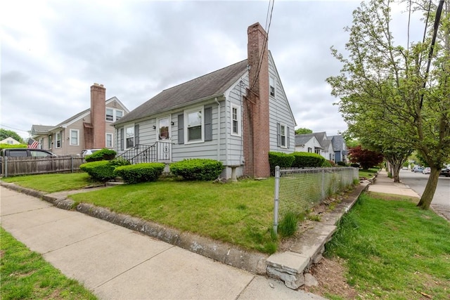 36 Walton St, Providence, RI 02908 - view of front facade with a chimney
