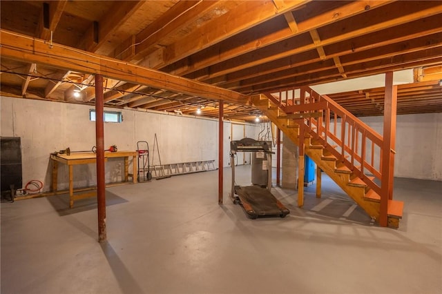 196 William Henry Rd, Scituate, RI 02857 - below grade area featuring stairway