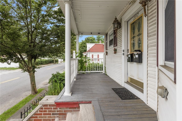 1397 Chalkstone Ave, Providence, RI 02909 - view of wooden porch
