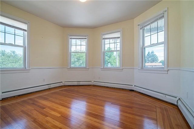 1397 Chalkstone Ave, Providence, RI 02909 - spare room with baseboard heating and wood finished floors
