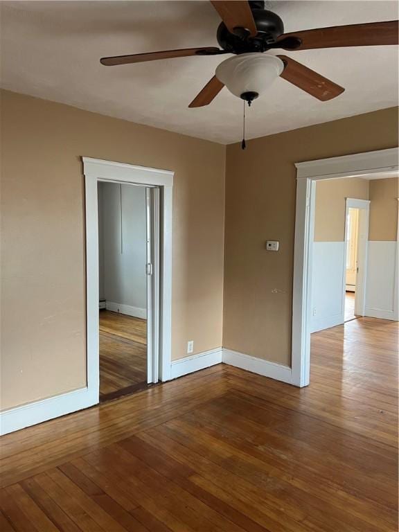 877 Central Ave, Pawtucket, RI 02861 - unfurnished room with ceiling fan and wood-type flooring