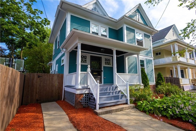 192 Lenox Ave, Providence, RI 02907 - view of front of property featuring covered porch