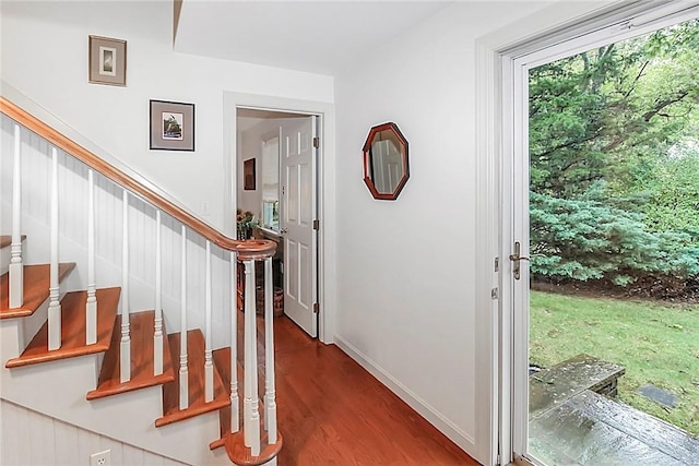 60 Tower Hill Rd, Tiverton, RI 02878 - foyer entrance with wood finished floors and stairs