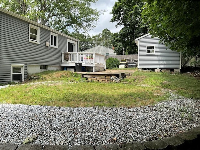 14 Jaycee Dr, West Warwick, RI 02893 - view of yard with a wooden deck