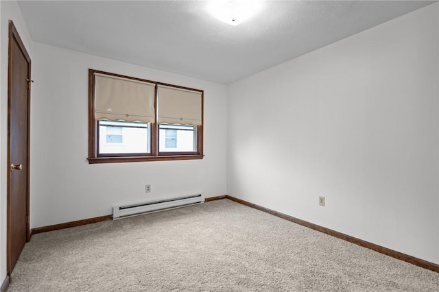 321 Beckwith St, Cranston, RI 02910 - carpeted empty room with a baseboard heating unit and baseboards