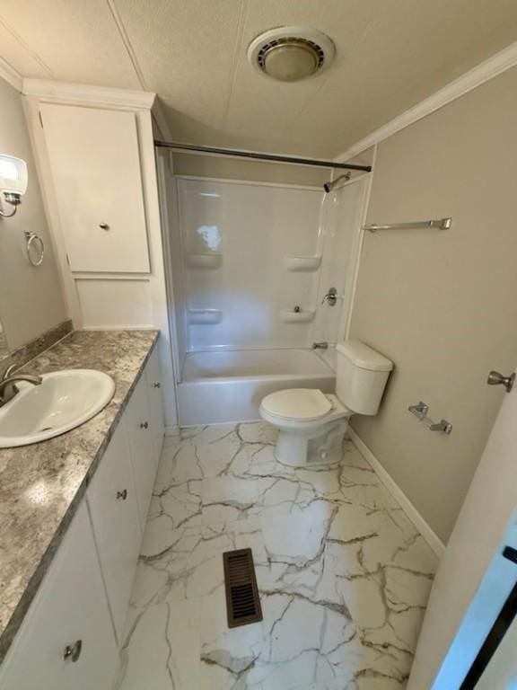 4 Lane B Ln, Coventry, RI 02816 - full bath featuring vanity, marble finish floors, and  shower combination