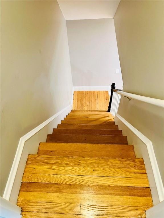 74 Leslie St, Cranston, RI 02910 - staircase with baseboards and wood finished floors
