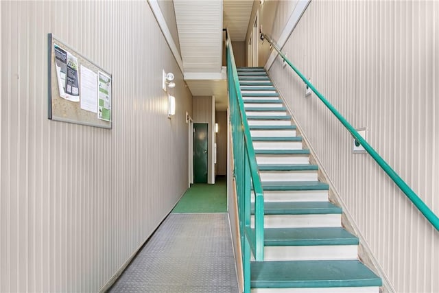 120 Mill St Unit 103, Woonsocket, RI 02895 - staircase featuring carpet