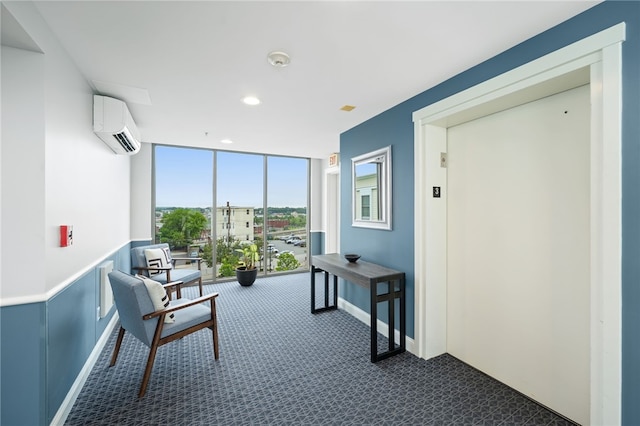 333 Atwells Ave Unit 302, Providence, RI 02903 - sunroom / solarium featuring a wall mounted AC and elevator