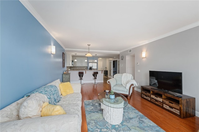 333 Atwells Ave Unit 302, Providence, RI 02903 - living area featuring ornamental molding and wood finished floors