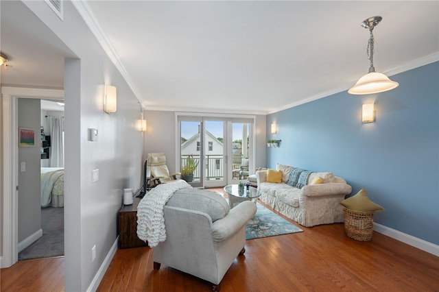 333 Atwells Ave Unit 302, Providence, RI 02903 - living room featuring crown molding and wood finished floors