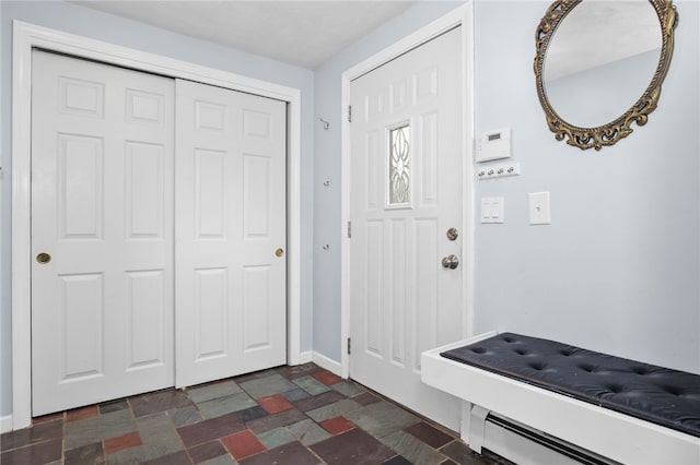 112 Edgewood Blvd, Providence, RI 02905 - entryway featuring stone finish floors and baseboards