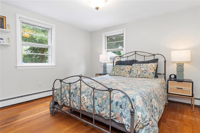 112 Edgewood Blvd, Providence, RI 02905 - bedroom with a baseboard radiator, wood finished floors, and baseboard heating