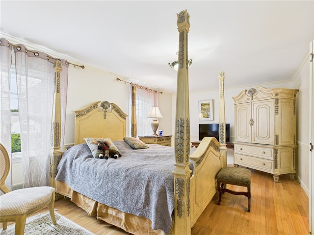 150 Central Ave, Johnston, RI 02919 - bedroom with ornamental molding and light wood finished floors