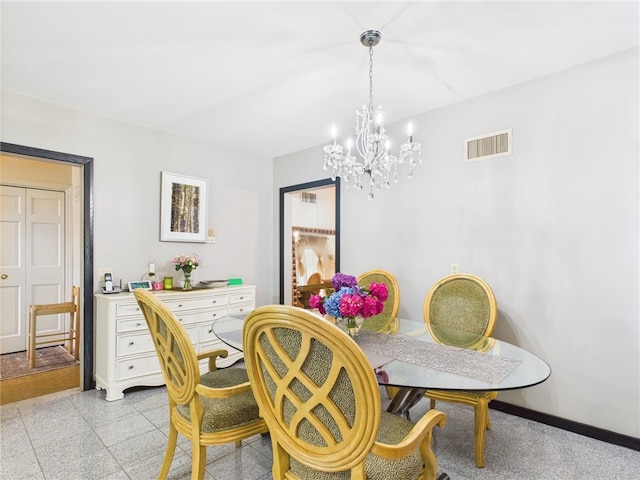 150 Central Ave, Johnston, RI 02919 - dining area with a chandelier and granite floors