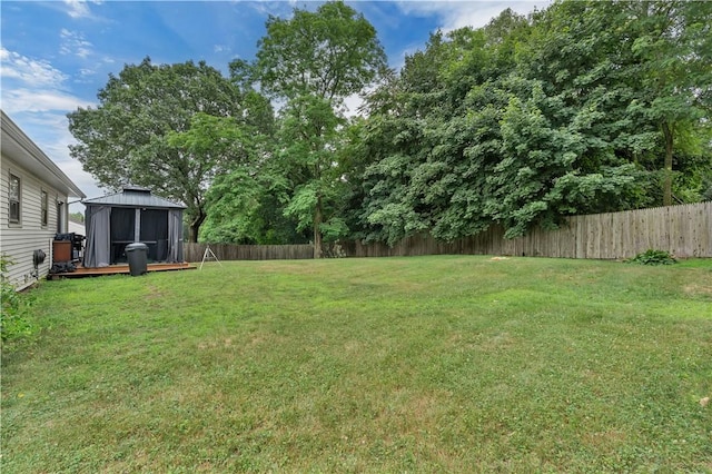 8 Gale Ct, North Providence, RI 02904 - fenced backyard featuring a gazebo