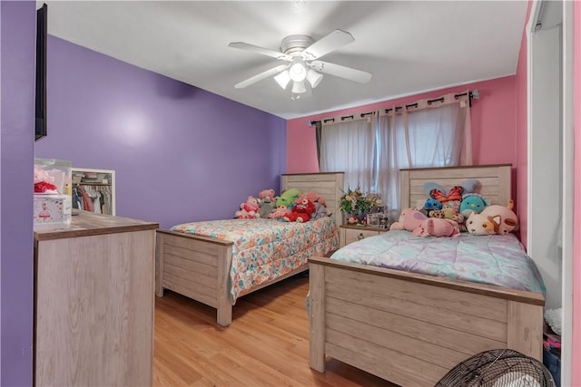 8 Gale Ct, North Providence, RI 02904 - bedroom featuring light wood-style floors and a ceiling fan