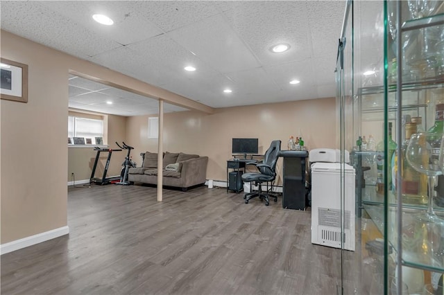 8 Gale Ct, North Providence, RI 02904 - home office featuring wood finished floors and recessed lighting