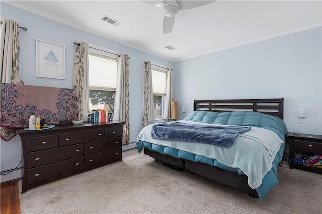 179 Cole Ave Unit 2, Providence, RI 02906 - bedroom featuring light colored carpet, a baseboard heating unit, ornamental molding, and a ceiling fan