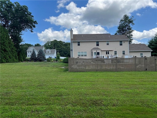 35 E Lantern Rd, Smithfield, RI 02917 - back of house featuring a chimney