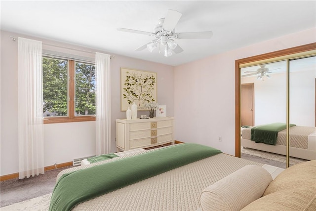 29 Teakwood Dr W, Coventry, RI 02816 - bedroom featuring carpet, a closet, and ceiling fan