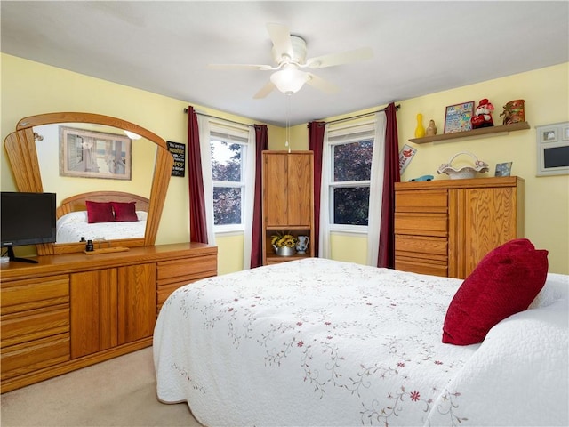 184 Vallette St, Cranston, RI 02920 - carpeted bedroom with a ceiling fan