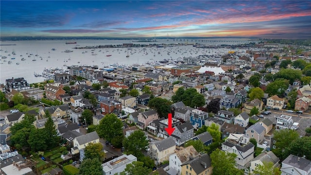 13 Dean Ave, Newport, RI 02840 - aerial view at dusk of a water view