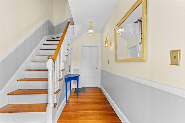 13 Dean Ave, Newport, RI 02840 - stairway featuring wood finished floors and baseboards