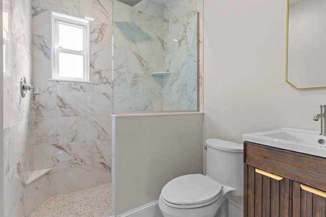 11 Taft St, Coventry, RI 02816 - bathroom featuring vanity and a marble finish shower