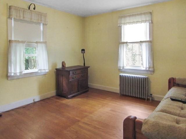21 Hemlock Ave, Cranston, RI 02910 - living area with radiator heating unit and light wood finished floors