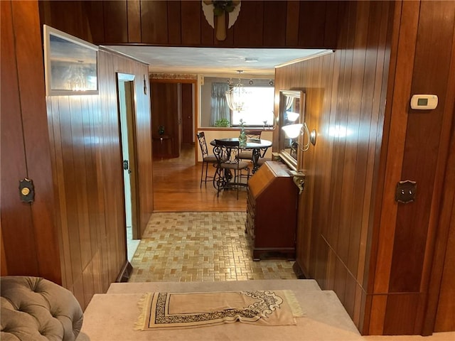 19 Leawood Dr, Cranston, RI 02920 - corridor with wood walls
