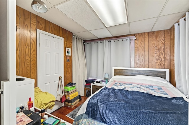 1264 Elmwood Ave, Providence, RI 02907 - bedroom with a paneled ceiling and wood finished floors