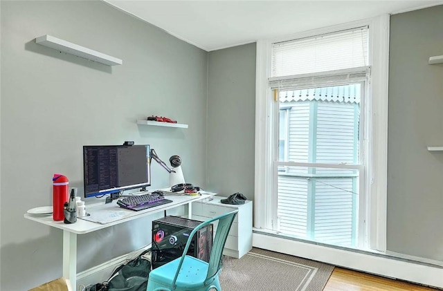 571 Spring St, Newport, RI 02840 - office area with a baseboard heating unit
