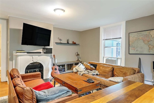 571 Spring St, Newport, RI 02840 - living room featuring a baseboard heating unit and cooling unit