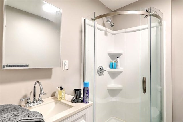 571 Spring St, Newport, RI 02840 - bathroom featuring a shower stall and vanity