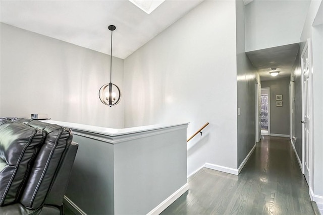 9 Ivy Hollow Ct, Cranston, RI 02921 - hallway with an upstairs landing, dark wood-style floors, and high vaulted ceiling