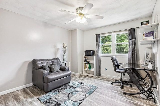 9 Ivy Hollow Ct, Cranston, RI 02921 - office space with ceiling fan and wood finished floors