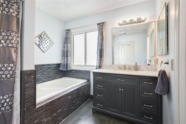 9 Ivy Hollow Ct, Cranston, RI 02921 - full bathroom featuring vanity and a garden tub