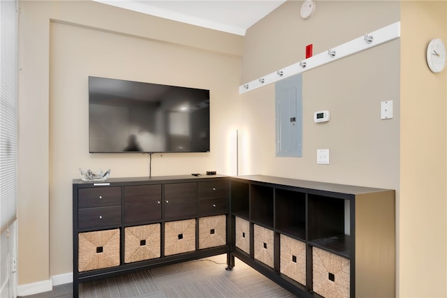 65 Weybosset St Unit 222, Providence, RI 02903 - unfurnished living room featuring electric panel and baseboards