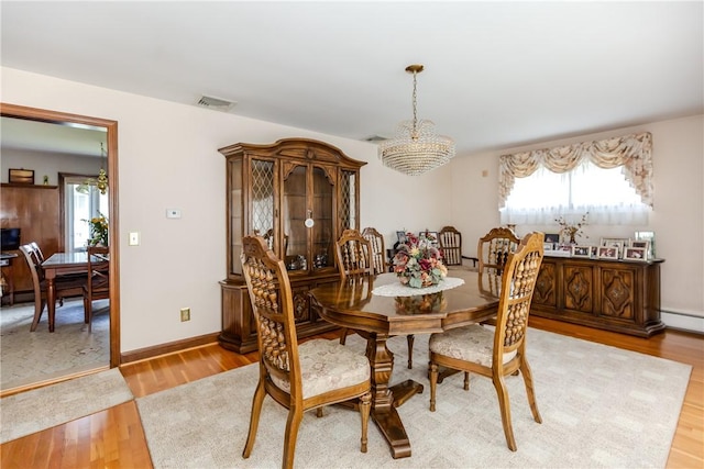 8 Sturbridge Ave, Smithfield, RI 02828 - dining space featuring light wood-style flooring and a chandelier