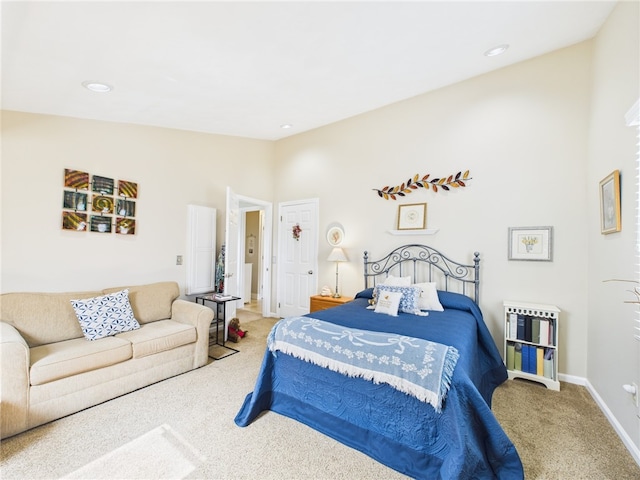 200 Cannon St Unit 130, Cranston, RI 02920 - carpeted bedroom featuring vaulted ceiling and recessed lighting
