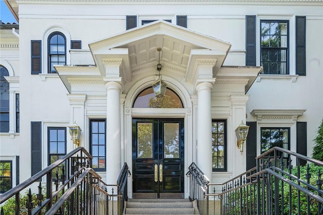 157 Waterman St Unit 2-5, Providence, RI 02906 - doorway to property with french doors and stucco siding