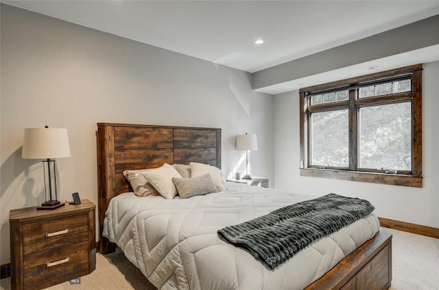 view of carpeted bedroom