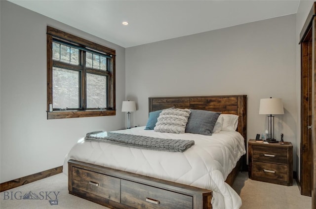 view of carpeted bedroom