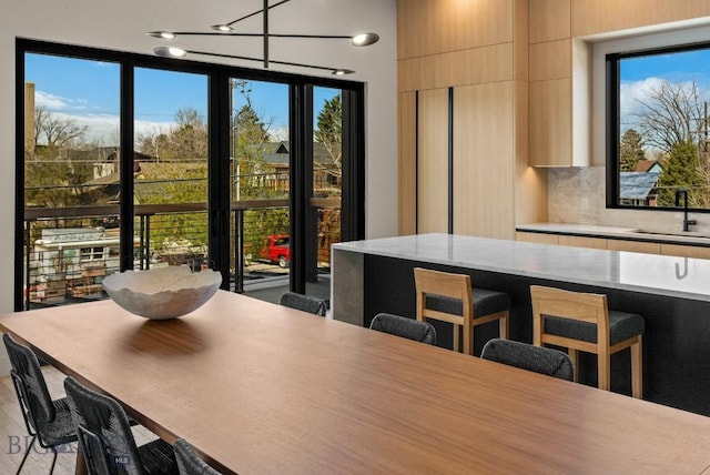 dining area featuring wood finished floors