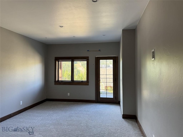 view of carpeted empty room