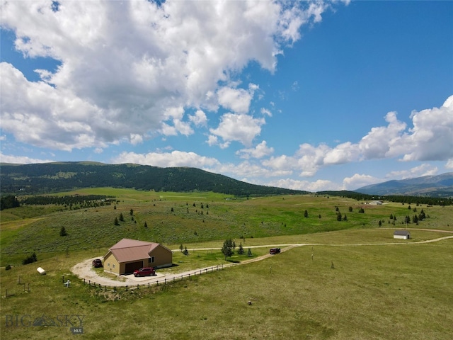 property view of mountains with a rural view