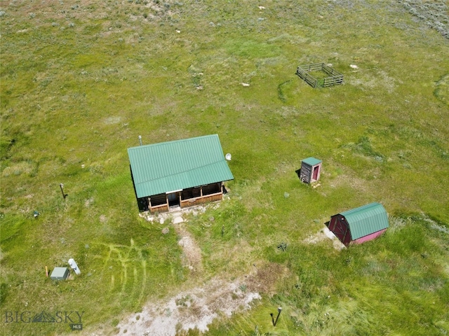 aerial view featuring a rural view